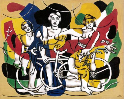 Les Quatre cyclistes, 1943-1948. Huile sur toile, 129 x 161,5 cm. Musée national Fernand Léger.